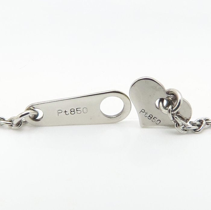 ダイヤモンド ネックレス ダイヤモンド0.10ct Pt1000プラチナxPt850プラチナ レディース/76470【中古】【FJ】