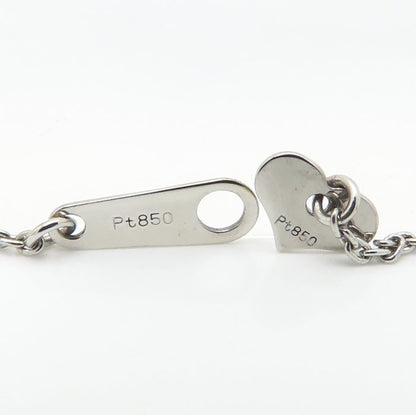 ダイヤモンド ネックレス ダイヤモンド0.10ct Pt1000プラチナxPt850プラチナ レディース/76470【中古】【FJ】