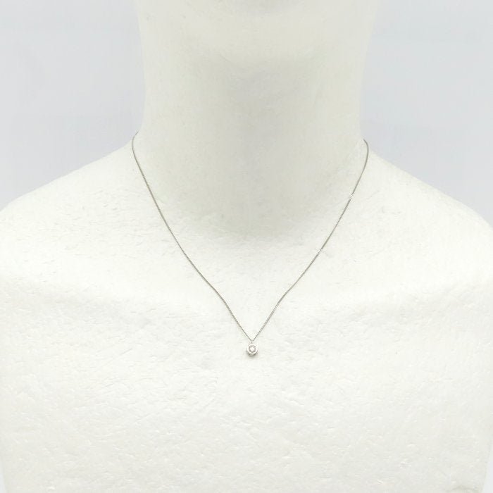 ダイヤモンド ネックレス ダイヤモンド0.03ct Pt850プラチナ レディース/76471【中古】【FJ】